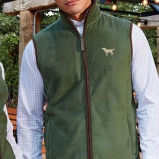 Yellow Labrador Clothing Gifts Owner Gift Embroidered Men's Fit Fleece Gilet.