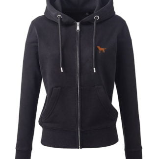 Fox Red Labrador Owner Gift Clothing Gifts Embroidered Ladies Organic Full Zip Hoodie From The House Of Dog.