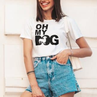 Dachshund Sausage Dog Owner Clothing Gift Printed Organic Cotton Oh My Dog T-shirt From The House Of Dog.