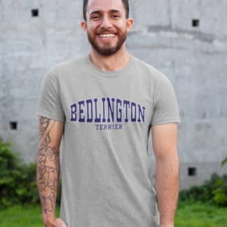 Bedlington Terrier Owner Gifts Printed Heather Grey Hoodie Gift Sweatshirt T-shirt From The House Of Dog.