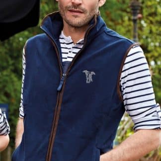 Whippet Italian Greyhound Clothing Gifts Embroidered Men's Fit Fleece Gilet.
