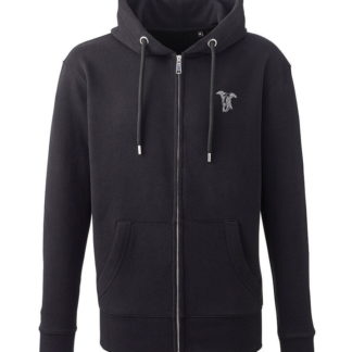 Whippet Italian Greyhound Podenco Hoody Clothing Gifts Embroidered Unisex Organic Full Zip Hoodie.