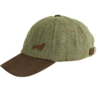 Welsh Corgi Owner Clothing Gifts. Embroidered Tweed Baseball Cap with Leather Peak From The House Of Dog