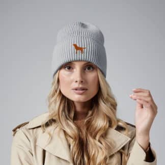 Fox Red Labrador Owner Gift Clothing Gifts.  Oversized Cuffed Beanie Ski Hat From The House Of Dog.