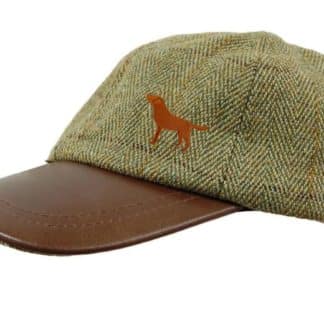 Fox Red Labrador Owner Gift Clothing Gifts. Tweed Leather Skip Cap Hat.