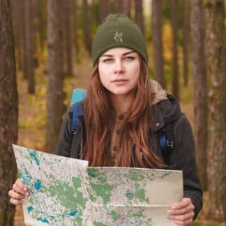German Shepherd Dog Alsatian Owner Gifts, Unisex Beanie Ski Hat With Embroidered Design From The House Of Dog.