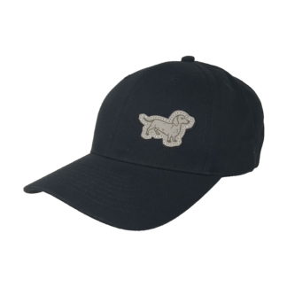 Dachshund Doxie Sausage Dog Owner Gifts, Heavy Cotton Baseball Cap. Black/Grey. From The House Of Dog