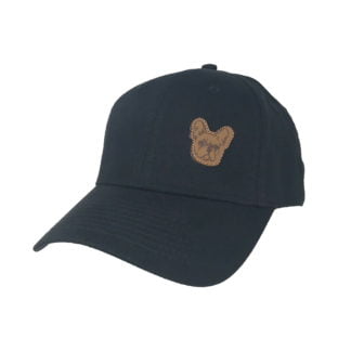 French Bulldog Frenchie Owner Gifts, heavy cotton baseball cap. black/tan