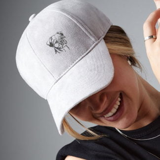 Border Terrier Owner Clothing Gifts, Faux Suede Leather Baseball Cap Hat From The House Of Dog.