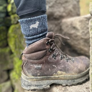 Corgi Owner Gift Men's Wool Blend Boot Socks, Cushion Sole from The House Of Dog x 2 PAIRS. One Size Men's 7-11