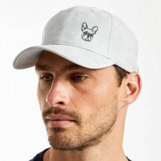 French Bulldog Frenchie Owner Clothing Gifts, Faux Suede Leather Baseball Cap Hat From The House Of Dog.
