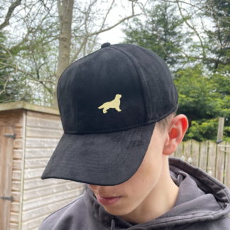 Golden Retriever Owner Clothing Gifts, Faux Suede Leather Baseball Cap, From The House Of Dog.