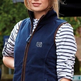 English Bulldog Owner Clothing Gifts Embroidered Fleece Gilet From The House Of Dog.