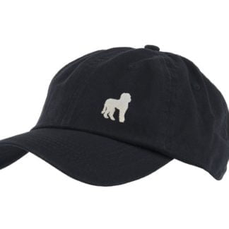 Labradoodle Clothing Gifts. 100% Washed Chino Cotton Embroidered 6 Panel Unstructured Baseball Cap Hat From The House Of Dog.