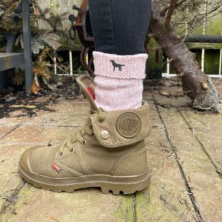 Black Lab Labrador Owner Gift Women's Wool Blend Boot Socks with Cushion Sole from The House Of Dog x 2 PAIRS. One Size Women's 4-8