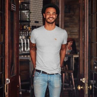 Hungarian Vizsla Owner Clothing Gift Embroidered Heavyweight Organic Cotton T-shirt From The House Of Dog.