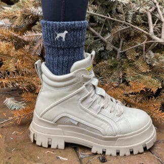 Boxer Owner Gift Women's Wool Blend Boot Socks, Cushion Sole from The House Of Dog x 2 PAIRS. One Size Women's 4-8