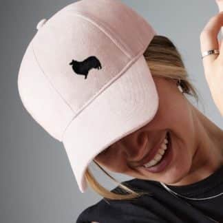 Sheltie Shetland Sheepdog Owner Clothing Gifts, Faux Suede Leather Baseball Cap Hat From The House Of Dog.