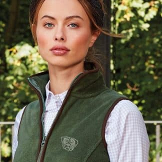 Pug Clothing Gift Embroidered Women's Fit Fleece Gilet.