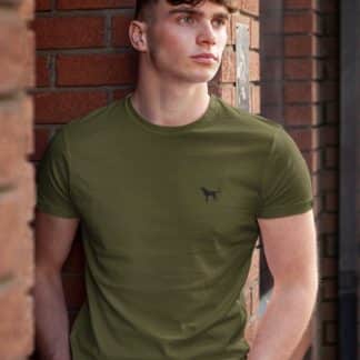 Black Labrador Retriever Owner Clothing Gift Embroidered Heavyweight Organic Cotton T-shirt From The House Of Dog.