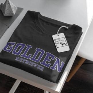 Golden Retriever Owner Clothing Gift Printed Heavyweight Organic Cotton T-shirt Gift From The House Of Dog.