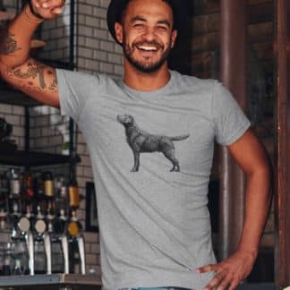 Black Labrador Retriever Owner Clothing Gift Printed Heavyweight Organic Cotton T-shirt Gift From The House Of Dog.