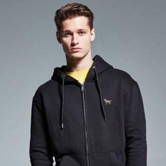 Golden Yellow Labrador Owner Gifts. Embroidered Unisex Organic Full Zip Heavyweight  Hoodie From The House Of Dog.