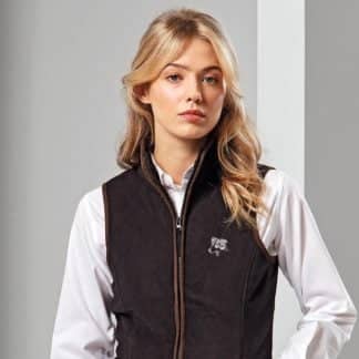 Jack Russell Terrier Owner Clothing Gift Embroidered Ladies Fit Fleece Gilet Vest From The House Of Dog