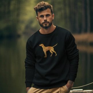 The House Of Dog: Hungarian Vizsla Embroidered Heavyweight Organic Cotton Unisex Sweatshirt