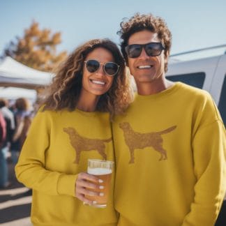 The House Of Dog: Fox Red Labrador Retriever Embroidered Heavyweight Organic Cotton Unisex Sweatshirt