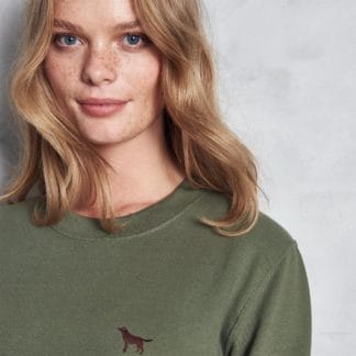 Chocolate Brown Labrador Retriever Owner Gift Clothing Gifts Embroidered Sweatshirt  From The House Of Dog.