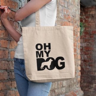 The House Of Dog Border Collie Sheepdog Owner Gift: Premium Cotton Tote Bag. Heavyweight 100% Cotton