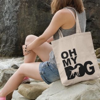The House Of Dog German Shorthaired Pointer Owner Gift: Premium Cotton Tote Bag. Heavyweight 100% Cotton