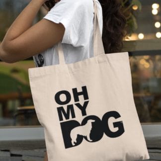 Oh My Dog! Borzoi Owner Gift: Premium Cotton Tote Bag. Heavyweight 100% Cotton