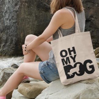 The House Of Dog Cavalier King Charles Spaniel Owner Gift: Premium Cotton Tote Bag. Heavyweight 100% Cotton