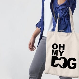 Oh My Dog! Rough Collie Owner Gift: Premium Cotton Tote Bag. Heavyweight 100% Cotton