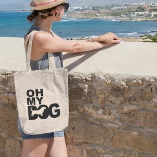 Oh My Dog! Basset Hound Owner Gift: Premium Cotton Tote Bag. Heavyweight 100% Cotton