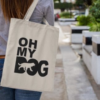 Oh My Dog! English Springer Spaniel Owner Gift: Premium Cotton Tote Bag. Heavyweight 100% Cotton