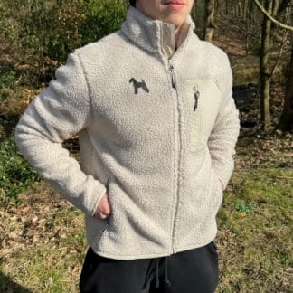 Airedale Terrier owner gift clothing gifts embroidered unisex heavyweight sherpa fleece jacket.