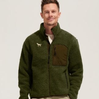 Golden Yellow Labrador Retriever owner gift clothing gifts embroidered unisex heavyweight sherpa fleece jacket.