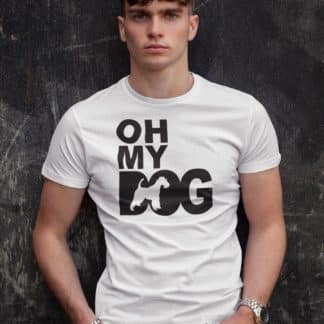 Oh My Dog! Fox Terrier Owner Clothing Gifts Printed Heavyweight Organic Cotton T-shirt Gift From The House Of Dog.