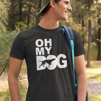 Oh My Dog! English Pointer Owner Clothing Gifts Printed Heavyweight Organic Cotton T-shirt Gift From The House Of Dog.