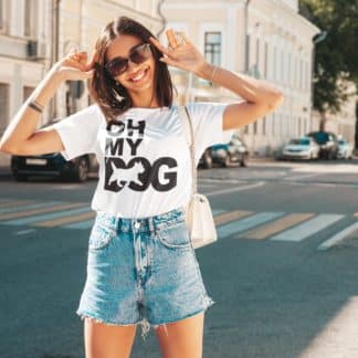 Oh My Dog! Cairn Terrier Owner Clothing Gift Printed Heavyweight Organic Cotton T-shirt Gift From The House Of Dog.