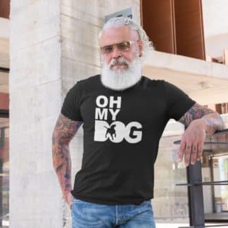 Oh My Dog. Staffordshire Staffy Bull Terrier Owner Clothing Gifts. Printed Heavyweight Organic Cotton T-Shirt  from The House Of Dog.