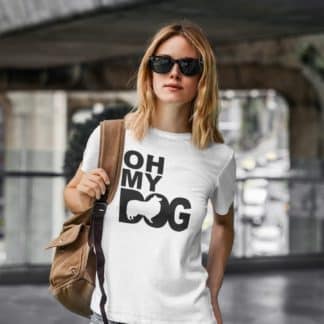 Oh My Dog. Shetland Sheepdog Sheltie Owner Clothing Gifts. Printed Heavyweight Organic Cotton T-Shirt  from The House Of Dog.