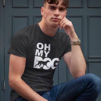 Oh My Dog! Rhodesian Ridgeback Owner Clothing Gifts. Printed Heavyweight Organic Cotton T-Shirt  from The House Of Dog.