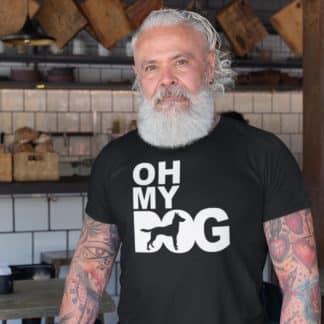 Oh My Dog! Malinois Owner Clothing Gifts. Printed Heavyweight Organic Cotton T-Shirt from The House Of Dog.