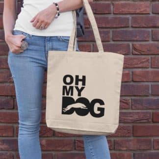 The House Of Dog Scottish Deerhound Owner Gift: Premium Cotton Tote Bag. Heavyweight 100% Cotton