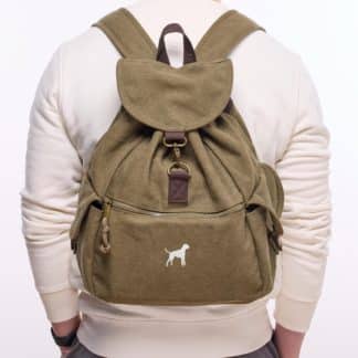 Boxer Embroidered Vintage Retro Style Canvas Back Pack. A Unique Product From The House Of Dog.
