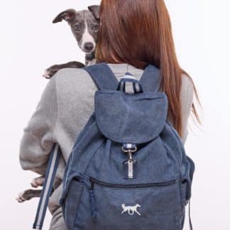 Saluki Gifts Embroidered Vintage Retro Style Canvas Back Pack. A Unique Product From The House Of Dog.